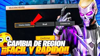 COMO CAMBIAR DE REGION EN FREE FIRE FÁCIL Y RÁPIDO  COMO CREAR UNA CUENTA EN OTRA REGION [upl. by Nodyarg429]