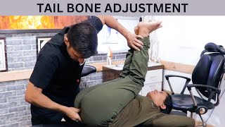 How to treat TAIL BONE PAIN sacrumadjustment  best Chiropractic treatment in india [upl. by Nart]