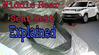 Mahindra Kuv100 Middle Rear Seat Belt Explained 2 Point Type [upl. by Yud185]