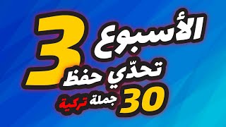 تحدي حفظ 30 جملة تركية في 30 يوم  الأسبوع الثالث 7 جمل [upl. by Adria]