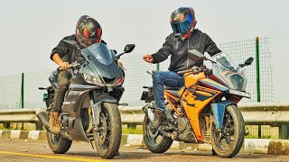 YAMAHA R3 VS KTM RC390  Unbeatable In Single Cylinder🔥 [upl. by Bilski932]