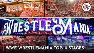 WWE WrestleMania Top 10 Stages of all time 2024  Wrestle Stock [upl. by Nairdad935]