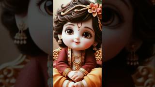 likeCute Krishna  माखन चोर कन्हैया के दर्शन  little Krishna  Viral krishna shorts [upl. by Derf115]