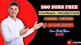 500 subscribe free promotion Live channel check and free promotion ❤️❤️ Welcome 😀😀 [upl. by Winebaum557]