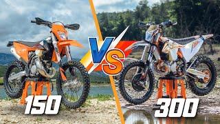 KTM 150 VS 300  Is 150 enough for Enduro [upl. by Kane758]