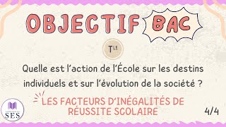 BAC Cours École  Les facteurs dinégalité de réussite scolaire [upl. by Allesig455]