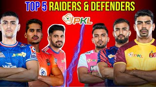 Pro Kabaddi 2024  TOP RAIDERS  TOP DEFENDERS  PKL Season 11 [upl. by Schrader52]