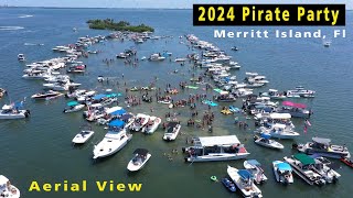 2024 Bird Island Pirate Party Merritt Island Fl  Aerial View [upl. by Rie]