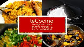 Receta de PAELLA  Cómo hacer una paella en OLLA EXPRESS ¡En solo 6 MINUTOS [upl. by Aneeres]