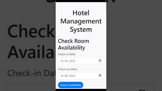 Hotel management system using html css bootstrap and javascript [upl. by Arvonio327]