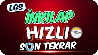 LGS İnkılap Hızlı Son Tekrar 🚀 İNKILAP SORULARINI FULL GARANTİLE❗ [upl. by Viquelia]