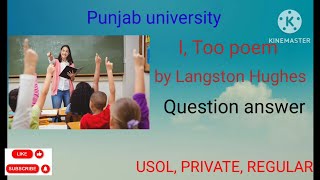 I Too poem by langston Hughes question answervideo mecompulsory7245 [upl. by Rains]