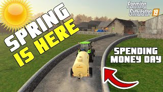 BIG SPENDING DAY SPRING LIVESTOCK AND LAND WORK  Chellington Farm FS19  Episode 26 [upl. by Onida]