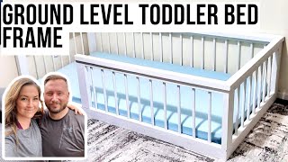 Floor level bed frame  DIY Toddler Floor Bed woodworking diy woodworkingprojects [upl. by Weissman]