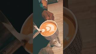 Latte art for beginners youtubeshorts coffeeart coffee coffelove viralvideo youtuber [upl. by Dehsar]