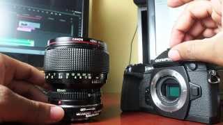 Canon FD to MFT SpeedBooster  First Impressions  EM1 Issue [upl. by Engelhart]