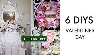 💖6 DIY DOLLAR TREE VALENTINES DAY DECOR CRAFTS 💖 DECO MESH WREATH SPRING BRIDAL GARLAND CENTERPIECE [upl. by Leibman]