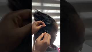 Solution oriented salon Microlinks on short hair accraghana hair ghanahairstylist [upl. by Ahsi]