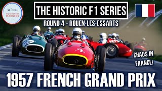 French Grand Prix  RouenLesEssarts  1957 Round 4  Historic F1 Series [upl. by Sirraj]