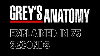 Greys Anatomy Explained in 75 Seconds [upl. by Ailedamla157]