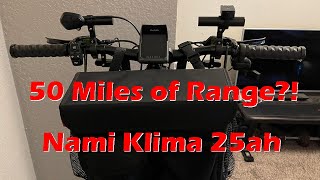 Can the Nami Klima 25ah Electric Scooter Really get 50 Miles of Real World Range [upl. by Durst863]