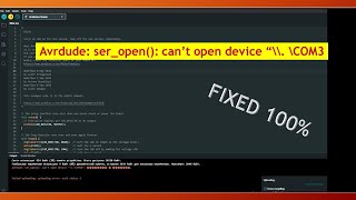 avrdude seropen cant open device Arduino [upl. by Isoais]