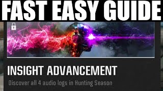 Where to quotdiscover all 4 audio logs in hunting seasonquot bo6  insight advancement challenge guide [upl. by Esiahc]