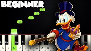 Ducktales Theme  BEGINNER PIANO TUTORIAL  SHEET MUSIC by Betacustic [upl. by Akinit]