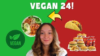 ÄTER BARA VEGANSK MAT I 24H [upl. by Afirahs704]