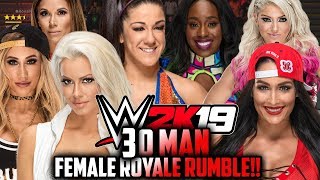 30  MAN FEMALE ROYALE RUMBLE GUESS WHO WON 😒🤦‍♀️  WWE 2K19 [upl. by Eustashe]