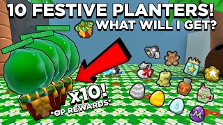 10 Festive Planters What Will I Get  Bee Swarm Simulator [upl. by Ianahs]