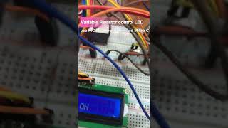 Variable resistor control LED use PIC Microcontroller and Mikro C [upl. by Ahcsropal]