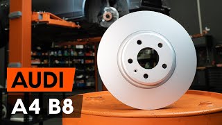 Wie Audi A4 B8 Limousine Bremsscheiben vorne wechseln AUTODOC TUTORIAL [upl. by Demetra]