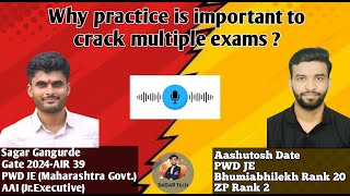 Why practice is important to crack multiple government exams   Ashutosh Date  PWD JE  Sanvad 3 [upl. by Ahsekel]