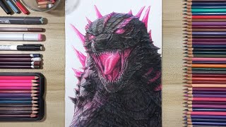 Drawing Godzilla Godzilla x Kong The New Empire  Fame Art [upl. by Housum]