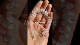 Faceted pear shaped moonstone bracelet 💙 moonstonebracelet moonstone mondstein armband fy [upl. by Auqkinahs]