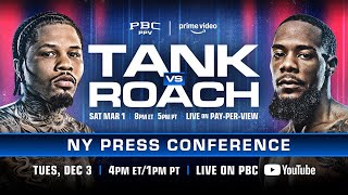 Gervonta Davis vs Lamont Roach NEW YORK PRESS CONFERENCE  TankRoach [upl. by Yukio184]