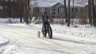 EZ Trainer Bike training wheels with Fat bike [upl. by Mandler]