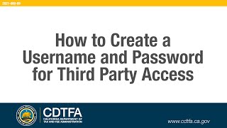 How to Create a Username and Password for Third Party Access [upl. by Sharl927]