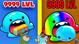 Super Slime  Black Hole  MAX LEVEL Gameplay Funny GAME oggy and Jack voice [upl. by Hafital]