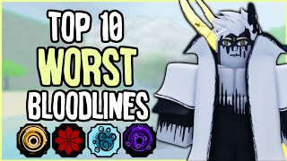 Top 10 WORST Bloodlines in Shindo Life  Shindo Life Bloodline Tier List [upl. by Claire]