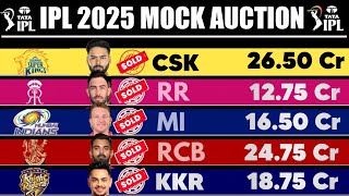 IPL 2025 Mock Auction Sold Out Players List  IPL 2025 Mock Auction LIVE [upl. by Strohbehn]