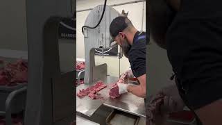 Bison Strip Loin 🔪🦬 shorts bison stripsteak steak thebeardedbutchers [upl. by Gautea]