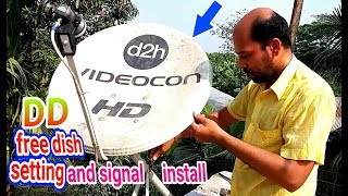 DD FREE DISH SETTING  AND SIGNAL INSTALLIN HINDI [upl. by Maurilla654]