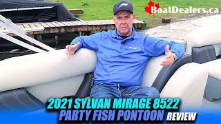 2021 Sylvan Mirage 8522 Party Fish Pontoon Boat Review [upl. by Filler]