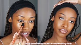 sweatproof makeup routine  current makeup faves [upl. by Anehsuc]