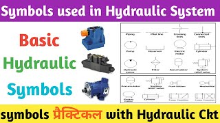 Symbols Used in Hydraulic Circuit । Basic Hydraulic Symbols । Draw amp Read Hyd Ckt Drawing [upl. by Arney420]