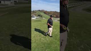 Pitching Wedge Tee Shot Tossing Ball Over Shoulder [upl. by Mcquoid165]