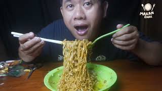 Mukbang mie sedap Goreng Ala Cheff Devina Hermawan Dengan mie Pipih yang Enak [upl. by Namzzaj]