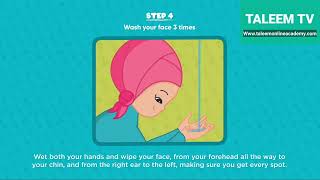 learn the method of wudu for women with Taleem TV  3D Animation [upl. by Ecyrb]